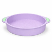 Силиконовая форма для выпечки 27,5×4 см с ручками и рельефным дном