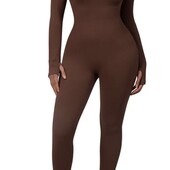 Трендовий стильний комбінезон в рубчик,колір шоколад, М