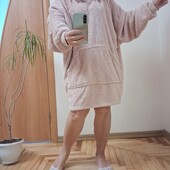 Тепла меховушка- теплушка, худі, піжама з кишенями і капюшоном