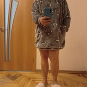 Тепла меховушка, плед халат піжама костюм для дома 70* 70