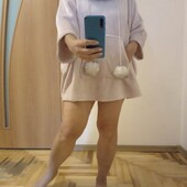 F&F Оверсайз велюровый плед- халат с капюшоном, худи, пижама