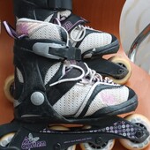 Ролики дитячі на кавчукових колесах з тормозом 35р