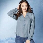 Блуза джинсова, виготовлена з ліоцелу Esmara розмір євро 38 (наш 44-46)