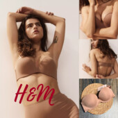 Арт.1517 бюстгальтер супер пуш ап від h&m темно-бежевий(мокко) 80В.