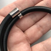 Каучуковий браслет зі сріблом 925!Нідерланди