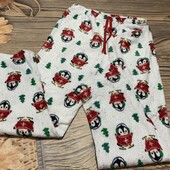 Плюшевые пижамные штаны размер л/хл