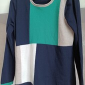 Вовняний джемпер колор блок