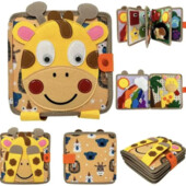 Мягкая книга-бизиборд Жираф