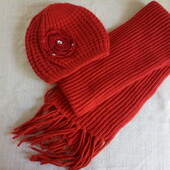 Зимовий комплект (шапочка і шарф) об"єм 50-54 см.