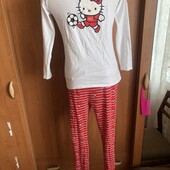 Пижама, комплект, 100% коттон, 11-12 р 152 см. Hello Kitty, в ідеалі