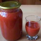 Домашний томатный сок в лоте 1 литр.