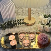 Набор из 3 винтажных стеклянных подсвечников Стеклянные ребристые подсвечники