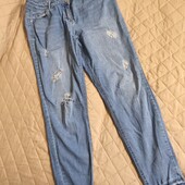 Denim uk14, 31p. Світлі джинси з потертостями