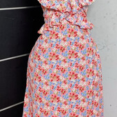 Стильна міді сукня з квітчастим принтом, XL