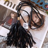 Шкіряний пояс з китицями Esmara 90см