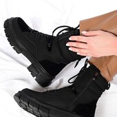 ❄️ чобітки трендові на шнурівці 24 см устілка