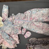 Шикарний комплект куртка та комбез , рукавички 80 р на рочок півтора