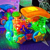 Игрушечный поезд со световыми и звуковыми эффектами, развивающая игрушка имитирует звуки поезда