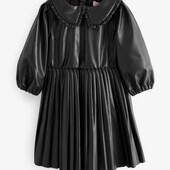 Стильна трендова шкіряна сукня з воротом, 8 років