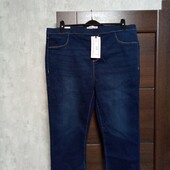 Новые брендовые коттоновые укороченные джегинсы стрейч р.20