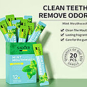 5 стіків)освіжаючих ополіскувачів Sadoer для ротової порожнини з ароматом м'яти