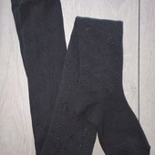 Колготи Primark, узор з люрексом, 7-8р / 128см