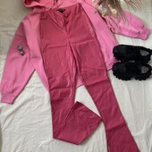 Стильні лосіни розширені до низу у кольорі фуксія