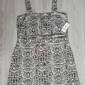 F&F брендовый новый стильный сарафан цвет под змеиную кожу размер евро 44/46