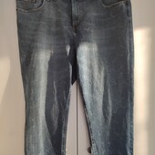 Джинси на не високу дівчину з оригінальним принтом на пишні форми. Р18