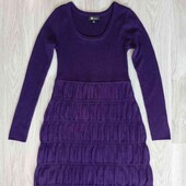 AB studio теплое вязаное платье цвет фиолетовый размер S