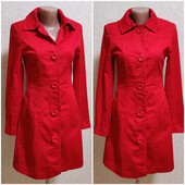 Червоне пальто на весну/осінь 98% котон