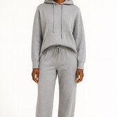 Шикарный плотный костюм, брюки и худи, bluoltre, италия, р. m/l, наш 40-48, серый