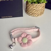 Новий красивий ошийник з квіткою та дзвіночком