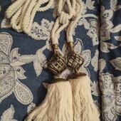 Великі китиці для штор, бавовна+ ковані елементи