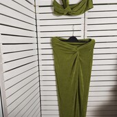 Shein M комплект топ та спідниця з розрізом