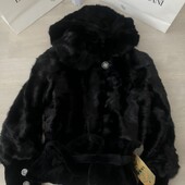Норкова шуба з капюшоном “Issa”