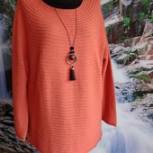 Шикарный шерстяной с кашемиром свитшот теракотового цвета