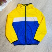 Дитяча куртка-вітровка на флісі для хлопчика 134 см ovs