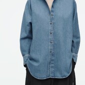 Бавовняна джинсова сорочка від Chicoree, розмір S.