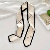 Твіллі, хустинка, хустка, стрічка, шарф, чорна смужка