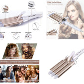 3-барабанна плойка для завивки волосся 22 мм, Tор4ever з 3 стрижнями та регульованою температурою