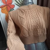 В'язаний укорочений светр s, m