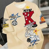 Футболка з принтом великого розміру 9xl