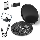 Кейс з кабелем швидкісним usb на 60 Вт, насадками Type C (А) Micro usb, light