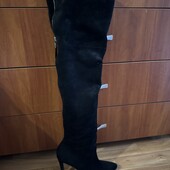 Ботфорти, натуральний замш, стан ідеальний
