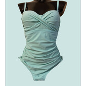 суцільний купальник в ніжно бірюзовому кольорі, в розмірі 14/40, заміри на фото Стан ідеальний