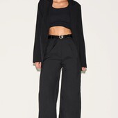 Чорні широкі брюки палаццо р.10