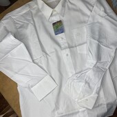 Класична чоловіча сорочка Fushkan, біла, розмір 42-43 (XL)