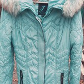  Блакитно-м'ятна куртка відмінна якість демі