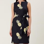 Льняна брендова прінтована сукня р.38